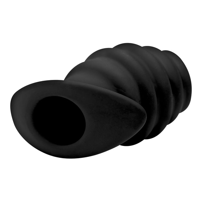 Hive Ass Tunnel Silicone Ribbed Hollow Anal Plug - Large XR Brands Hive Ass Tunnel Silicone Ribbed Hollow Anal Plug - Large XR Brands