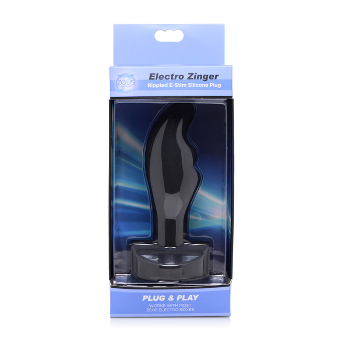 Electro Zinger Rippled E-stim Plug