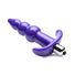 Ribbed Vibrating Butt Plug - Purple