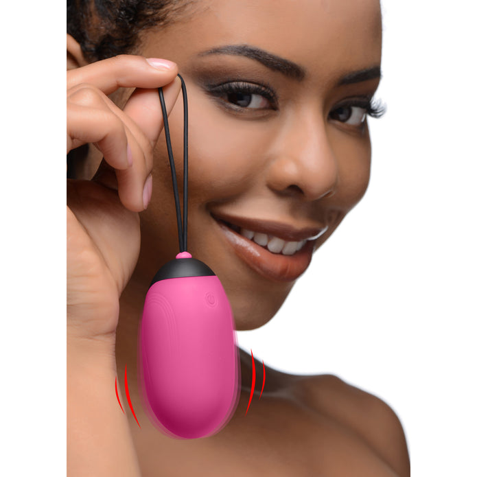 21X XL Silicone Vibrating Egg - Pink XR Brands 21X XL Silicone Vibrating Egg - Pink XR Brands