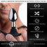 Dark Invader Metal and Silicone Anal Plug - Small
