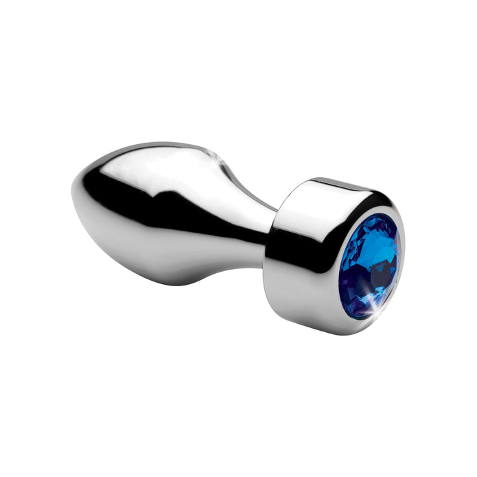 Blue Gem Weighted Anal Plug - Small