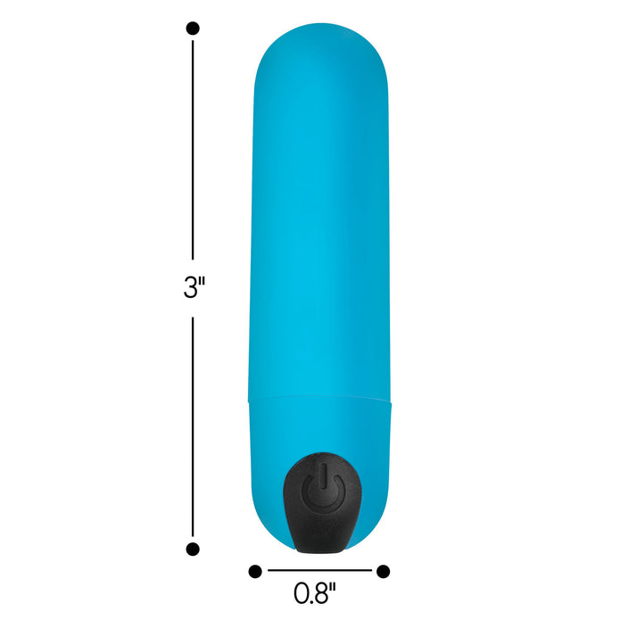 21X Vibrating Bullet with Remote Control - Blue
