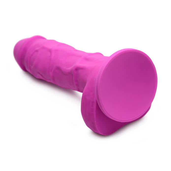 Power Pecker 7 Inch Silicone Dildo w- Balls - Pink