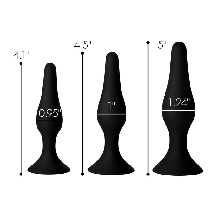 Triple Spire Tapered Silicone Anal Trainer Set