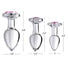 Pink Gem Glass Anal Plug - Small