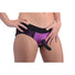 Lace Envy Purple Crotchless Panty Harness & Dildo - L-XL