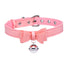 Sugar Kitty Cat Bell Collar - Pink-Silver