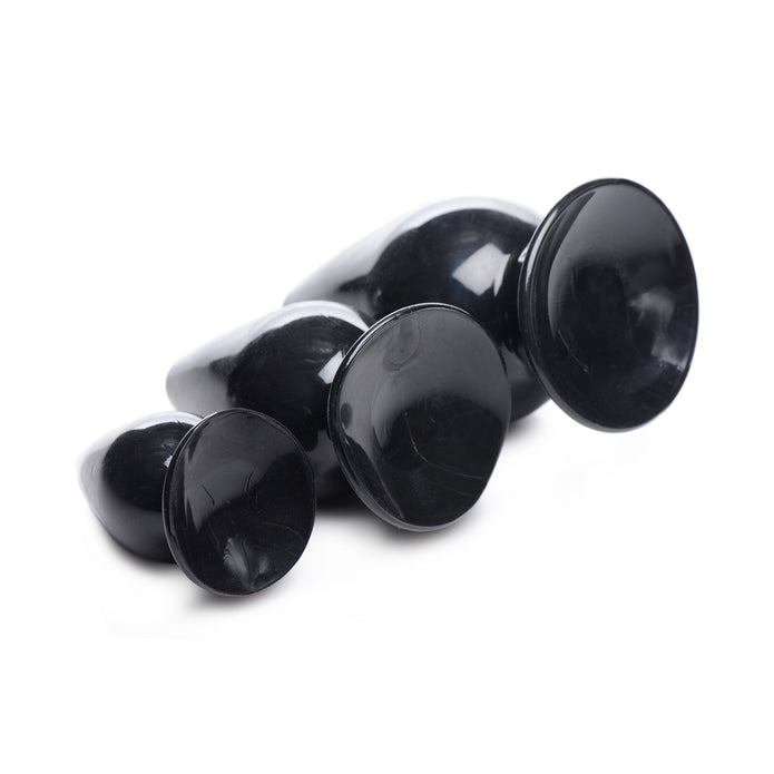 Triple Cones 3 Piece Anal Plug Set - Black XR Brands Triple Cones 3 Piece Anal Plug Set - Black XR Brands