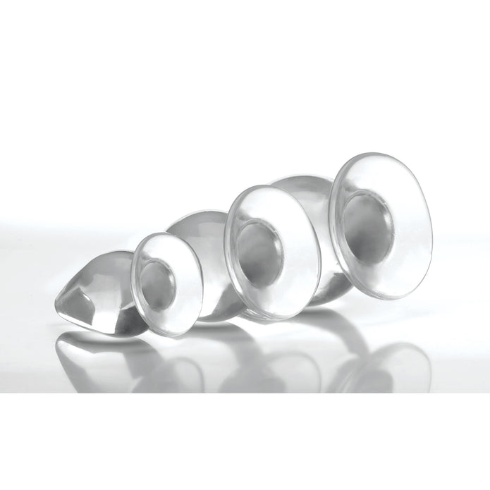 Triple Cones 3 Piece Anal Plug Set - Clear XR Brands Triple Cones 3 Piece Anal Plug Set - Clear XR Brands