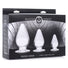 Triple Cones 3 Piece Anal Plug Set - Clear
