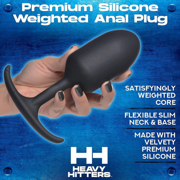 Premium Silicone Weighted Anal Plug - Large
