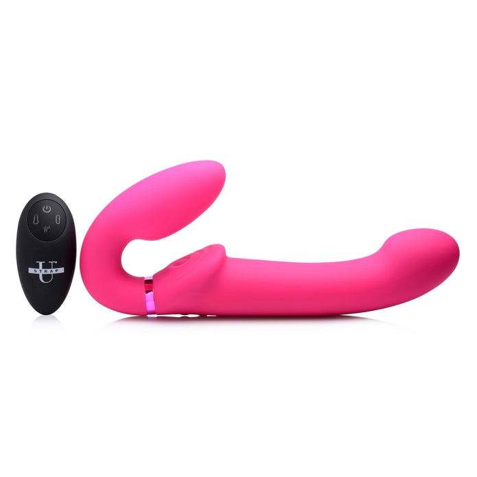10X Ergo-Fit G-Pulse Inflatable & Vibrating Strapless Strap-On - Pink