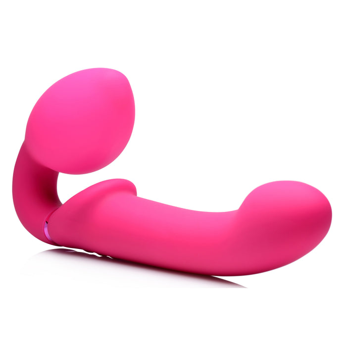 10X Ergo-Fit G-Pulse Inflatable & Vibrating Strapless Strap-On - Pink