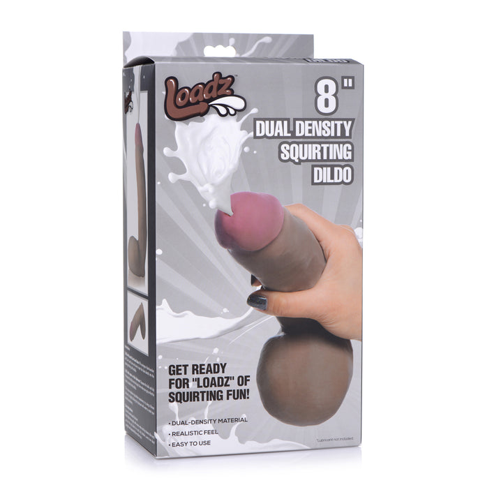 Loadz Squirting Dildo - 8 Inch w- Reservoir in Balls XR Brands Loadz Squirting Dildo - 8 Inch w- Reservoir in Balls XR Brands