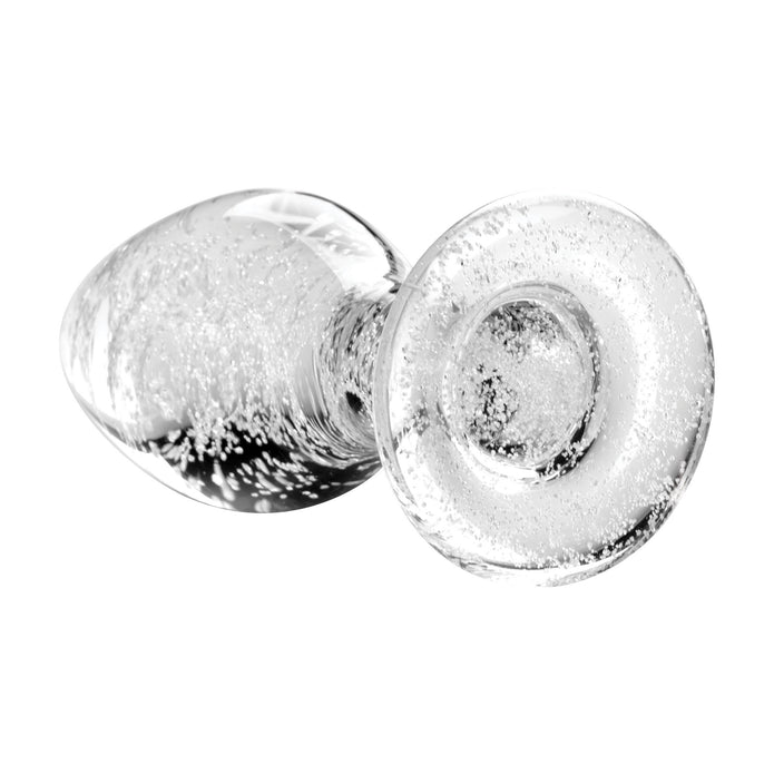 Glow-in-the-Dark Glass Anal Plug - Large XR Brands Glow-in-the-Dark Glass Anal Plug - Large XR Brands