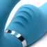 10X Mighty Rider Vibrating Silicone Strapless Strap-on - Blue