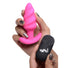 21X Remote Control Vibrating Silicone Swirl Butt Plug - Pink