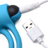 28X Remote Control Vibrating Cock Ring & Bullet - Blue