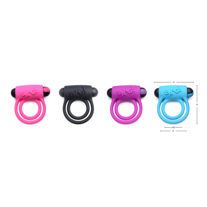 28X Remote Control Vibrating Cock Ring & Bullet - Blue