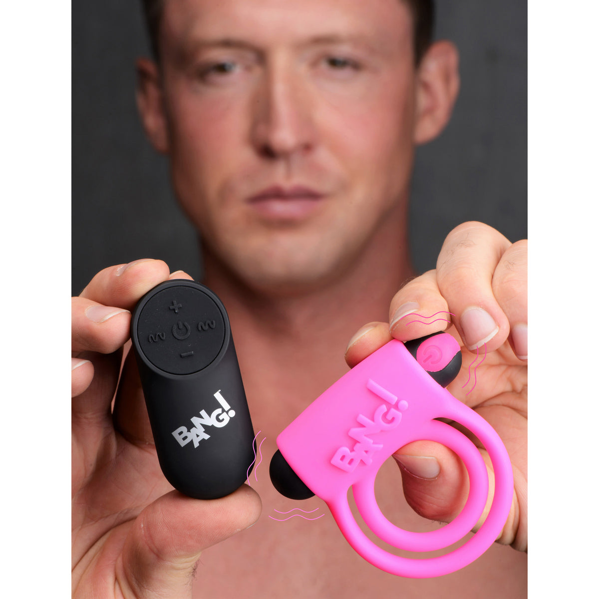 28X Remote Control Vibrating Cock Ring & Bullet - Pink