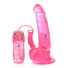 7.5" Vibrating Slim Jelly Dong with Suction Cup - Pink