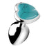 Gemstones Turquoise Heart Small Anal Plug
