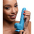 6.5" Dildo with Balls - Blue