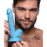 6.5" Dildo with Balls - Blue