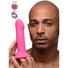 10X Squeezable Vibrating Dildo - Pink