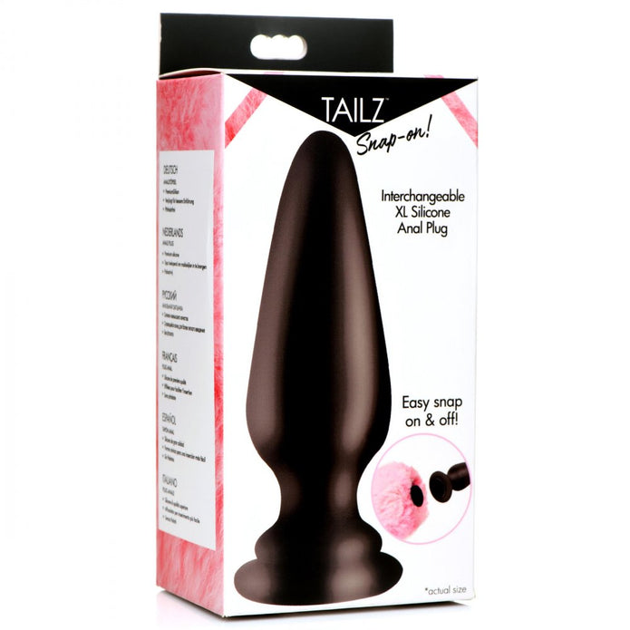 Snap-On Interchangeable XL Silicone Anal Plug XR Brands Snap-On Interchangeable XL Silicone Anal Plug XR Brands