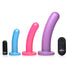 Triple Peg 28X Vibrating Silicone Dildo Set w- Remote