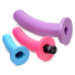 Triple Peg 28X Vibrating Silicone Dildo Set w- Remote