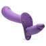 28X Double Diva 2" Double Dildo w- Harness & Remote - Purple