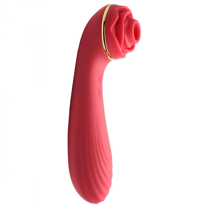 Passion Petals 10X Silicone Suction Rose Vibrator - Red XR Brands Passion Petals 10X Silicone Suction Rose Vibrator - Red XR Brands