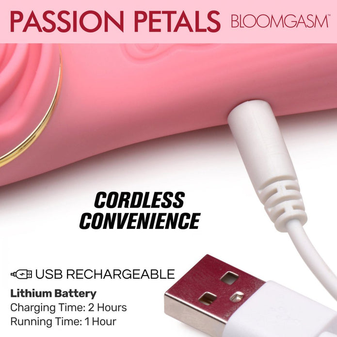 Using Rose Suction Passion Petals 10X Silicone Suction Rose Vibrator - Pink – XR Brands