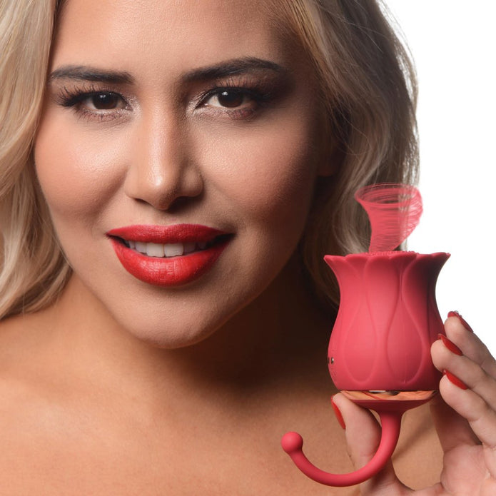 Royalty Rose Textured Suction Clit Stimulator XR Brands Royalty Rose Textured Suction Clit Stimulator XR Brands