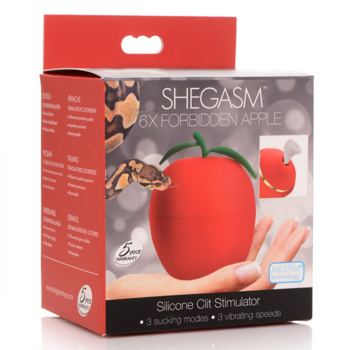 6X Forbidden Apple Silicone Clit Stimulator XR Brands 6X Forbidden Apple Silicone Clit Stimulator XR Brands