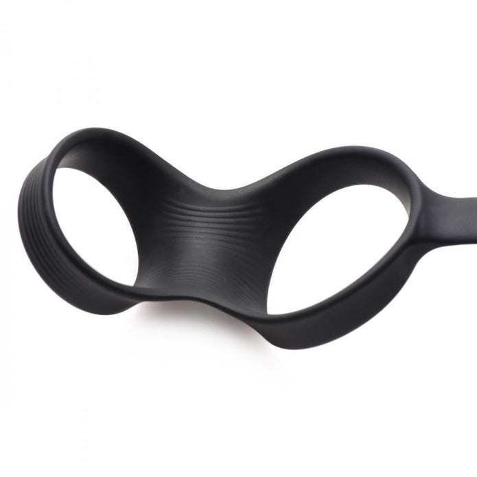 Inflatable & 10X Vibrating Prostate Plug w- Cock & Ball Ring XR Brands Inflatable & 10X Vibrating Prostate Plug w- Cock & Ball Ring XR Brands