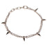 Punk Spiked Necklace Silver