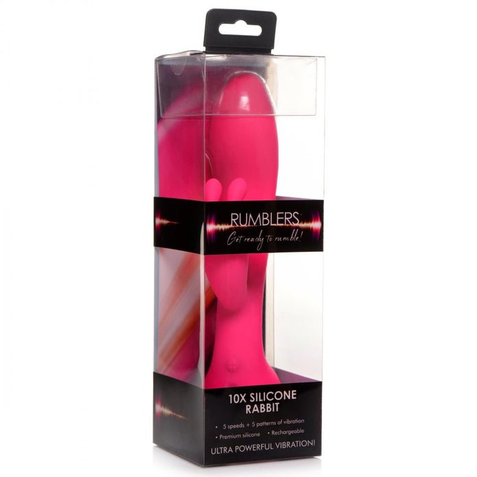 10X Rabbit Silicone Vibrator XR Brands 10X Rabbit Silicone Vibrator XR Brands