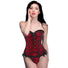 Scarlet Seduction Lace-up Corset & Thong - Large