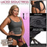 Laced Seductress L-XL Lace Crotchless Panty Harness w- Garter Straps