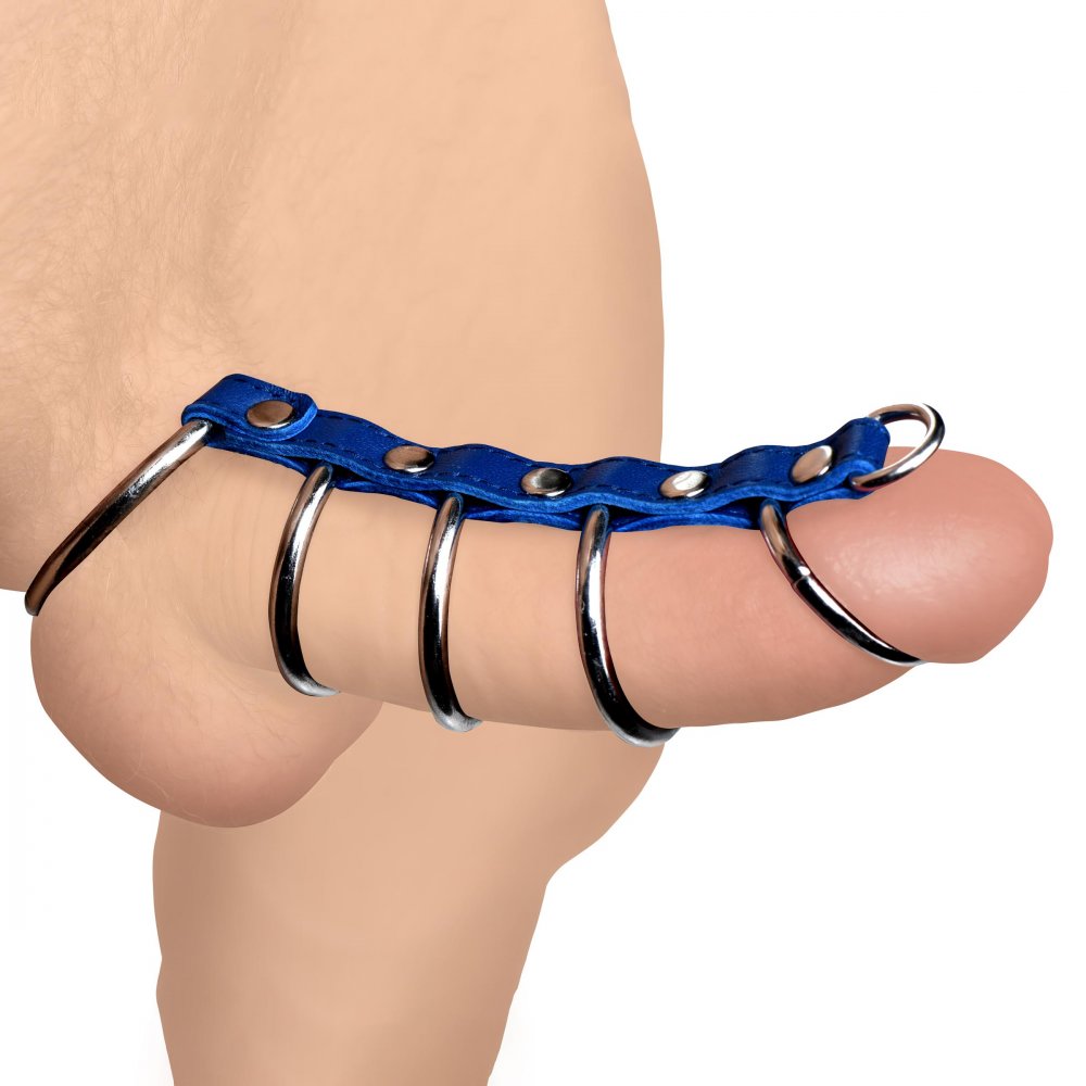 Cock Gear Leather and Steel Gates of Hell - Blue