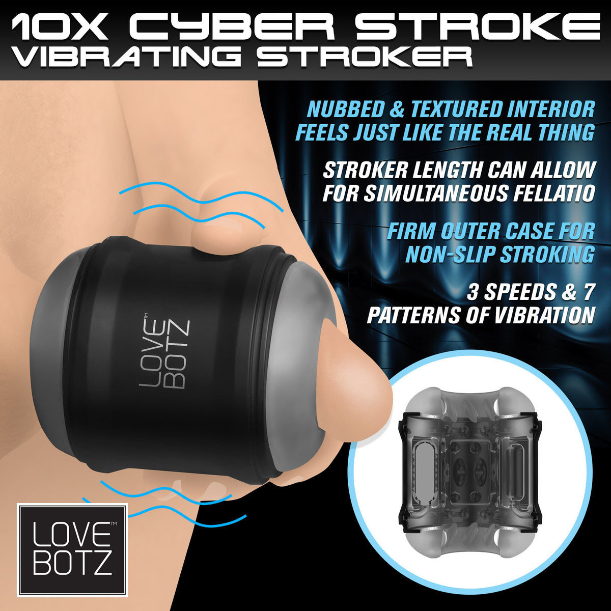 10X Cyber Stroke Vibrating Stroker