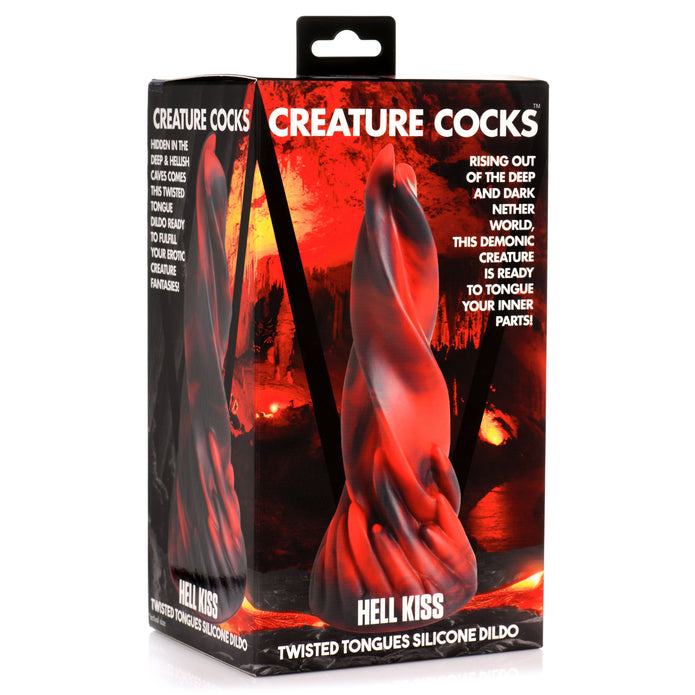 Hell Kiss Twisted Tongues Silicone Dildo -  – XR Brands