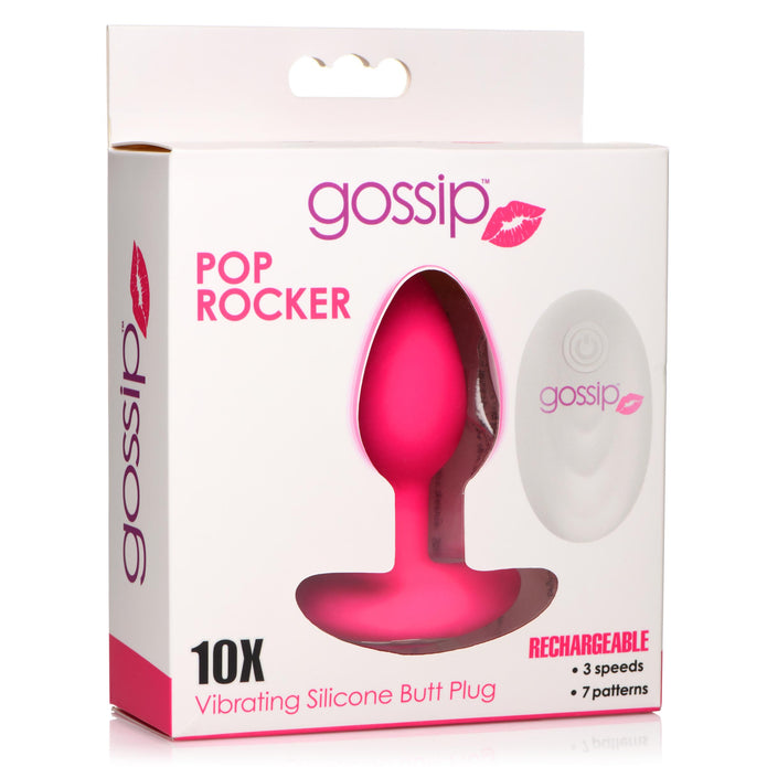 Gossip Pop Rocker 10X Vibrating Silicone Plug - Magenta XR Brands Gossip Pop Rocker 10X Vibrating Silicone Plug - Magenta XR Brands