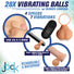 28X Vibrating Realistic Balls with Remote - 35mm