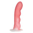 Simply Sweet Wavy Silicone Dildo - Pink/White