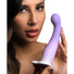 Simply Sweet Slim G-Spot Silicone Dildo - Purple/White